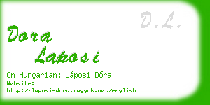 dora laposi business card
